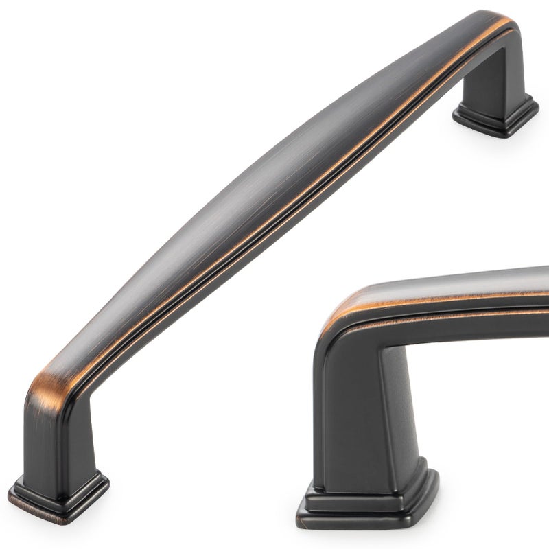 KOOFIZO 10 Pack 5 Inch Oil Rubbed Bronze Kitchen Cabinet Pulls Rubbed Bronze Cabinet Handles Bronze Cabinet Hardware for Kitchen Cabinets 1817 Drawer Dresser Cupboard Bedroom - Image 1